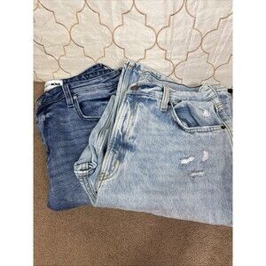 Lot Of 2 Arizona/Fashion Nova Jeans Juniors Sz 15 Baggy Flare Skater Distressed